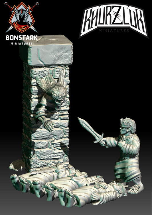 Sleeping Halflings & Wight Diorama