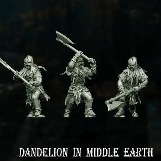 Half Orc scouts with axes