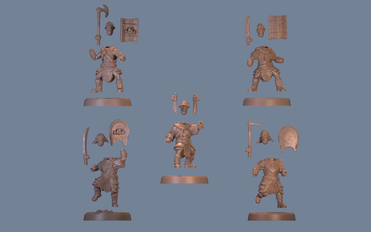 Morod-Dor Orcs Warriors | 28mm Fantasy Wargaming Miniatures | Full Army Bundle | RPG & Tabletop Proxy Models | Mordor Orcs | MESBG