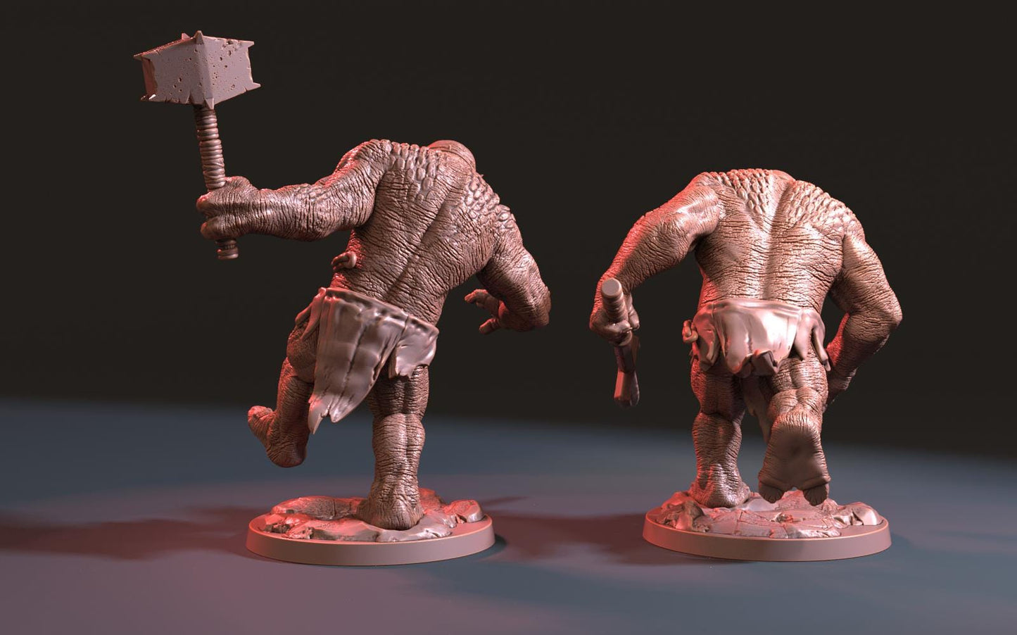 Cave Trolls | 28mm Fantasy Wargaming Miniatures | Moria troll | RPG & Tabletop Proxy Models | Hill Troll | mesbg