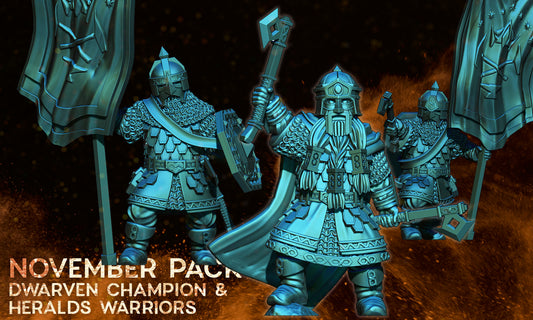 Dwarf Champion & Herald Warriors | Exiled Dwarves | KZK