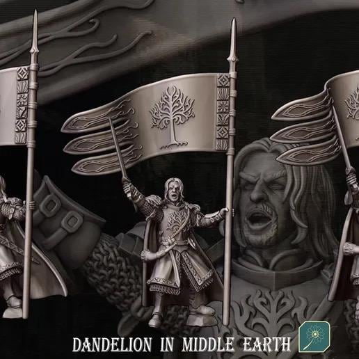 Captain of the ivory tower foot and mounted | | Dandelion Miniatures | free people  | White City | 28mm | mesbg | lotr |