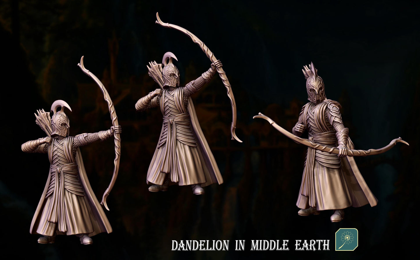 Elves Of The Deep Valley Bowmen | Dandelion in middle earth | elven warriors | mesbg | lotr | 28mm |