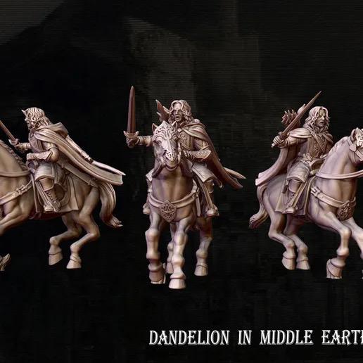 Captain of the Moonland Ranger foot and mounted  | Dandelion Miniatures | free people  | White City | 28mm | mesbg | lotr |