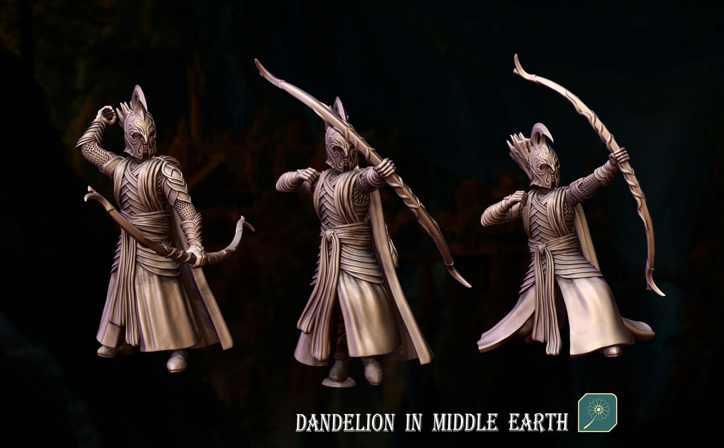 Elves Of The Deep Valley Bowmen | Dandelion in middle earth | elven warriors | mesbg | lotr | 28mm |