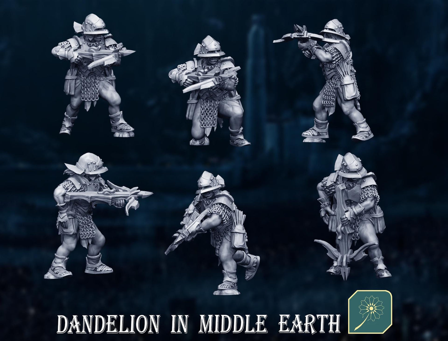 Half Orc Crossbows | Dandelion in middle earth | Uruk | White Hand | 28mm | mesbg | lotr | Beserker |
