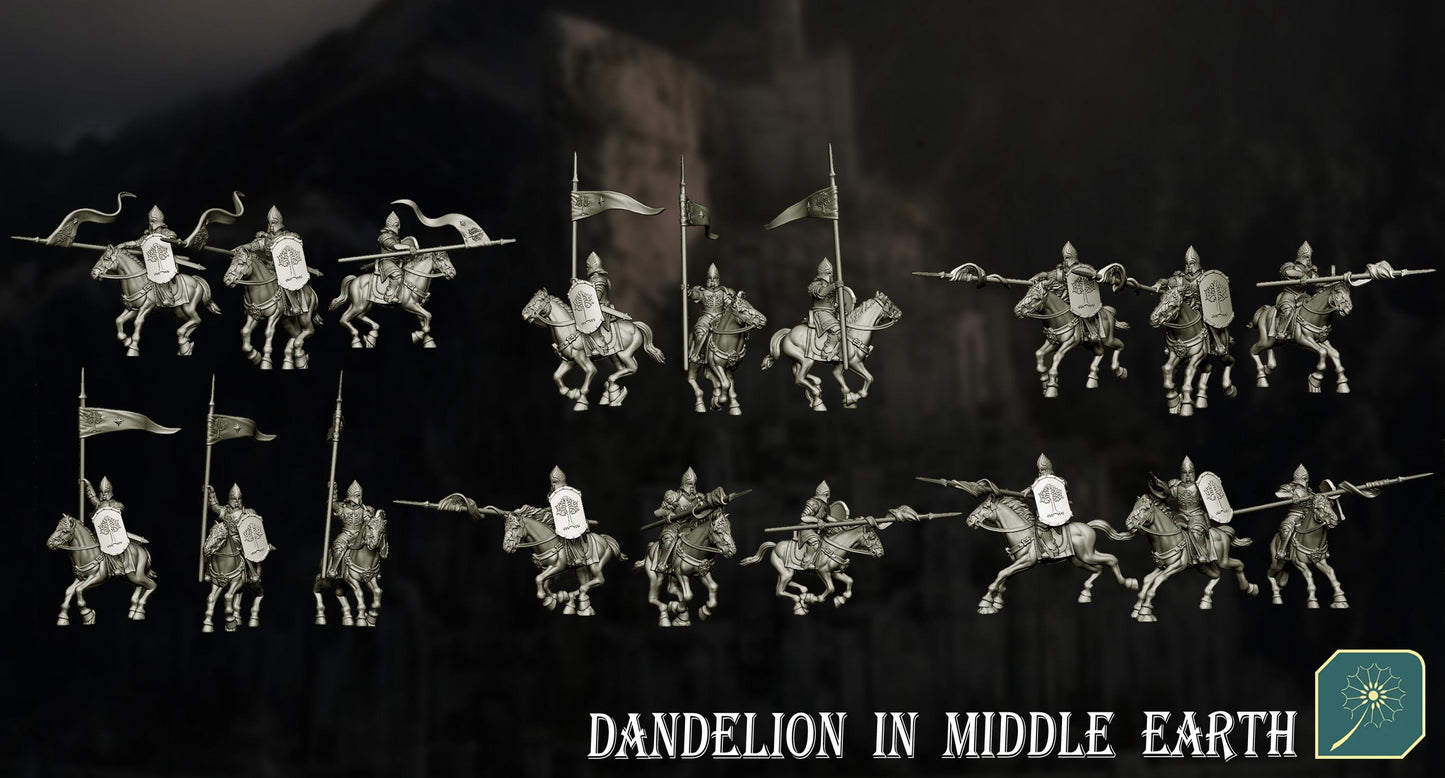 Soldiers of Guard Tower Riders | Dandelion in middle earth | Gondor | free people | White City | 28mm | mesbg | lotr |