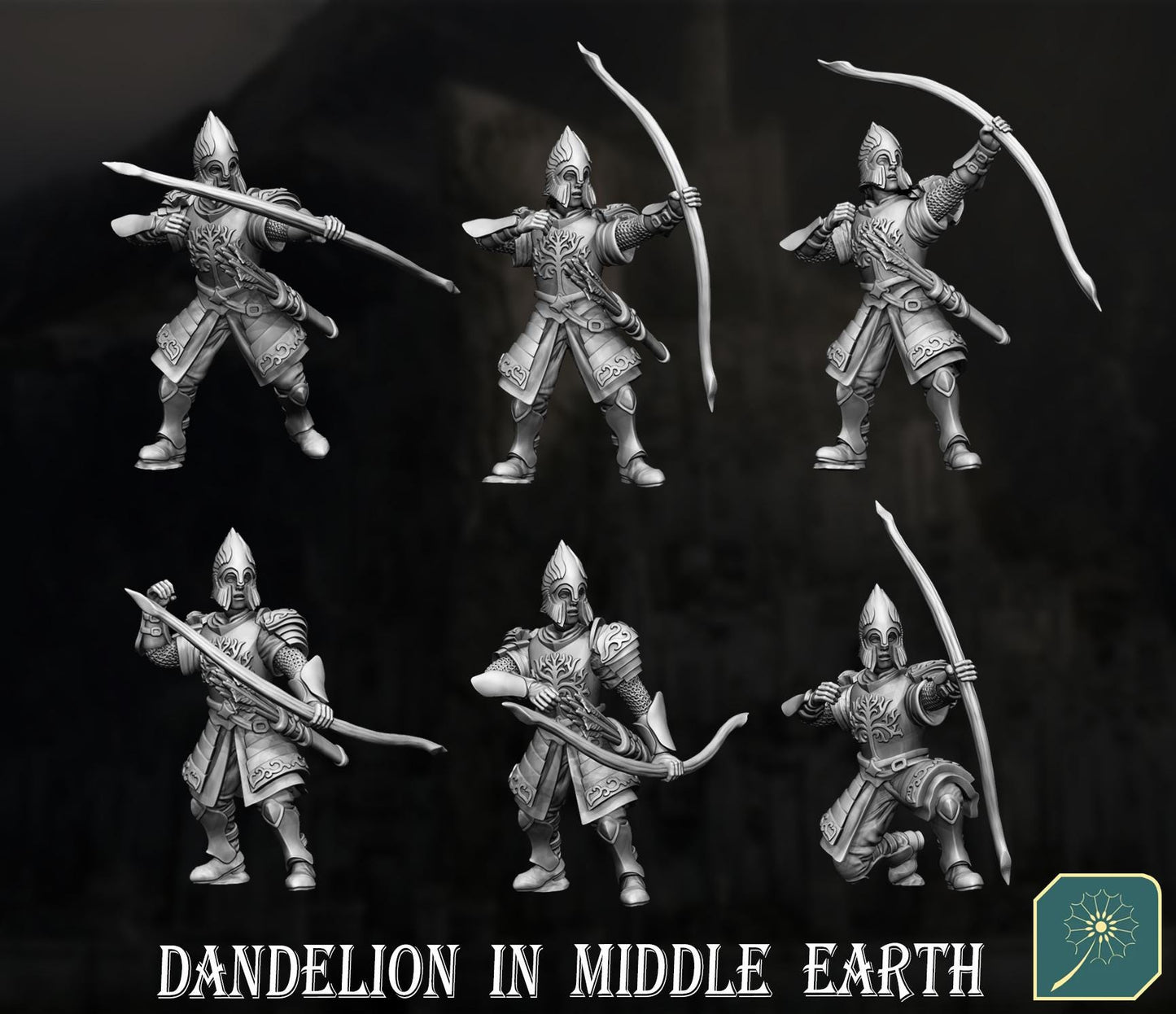 Soldiers of Guard Tower Bowmen | Dandelion in middle earth | Gondor | free people | White City | 28mm | mesbg | lotr |