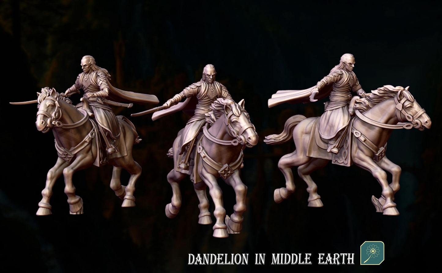 Deep Valley, The Wise Lord foot & mounted | Deep Valley Elves | Dandelion in middle earth | elven warriors | mesbg | lotr | 28mm |