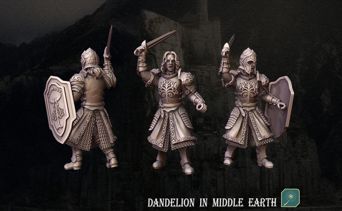 Captain of the Moonland Ranger foot and mounted armoured | Dandelion Miniatures | free people  | White City | 28mm | mesbg | lotr |