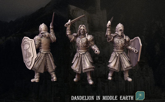 Captain of the Moonland Ranger foot and mounted armoured | Dandelion Miniatures | free people  | White City | 28mm | mesbg | lotr |