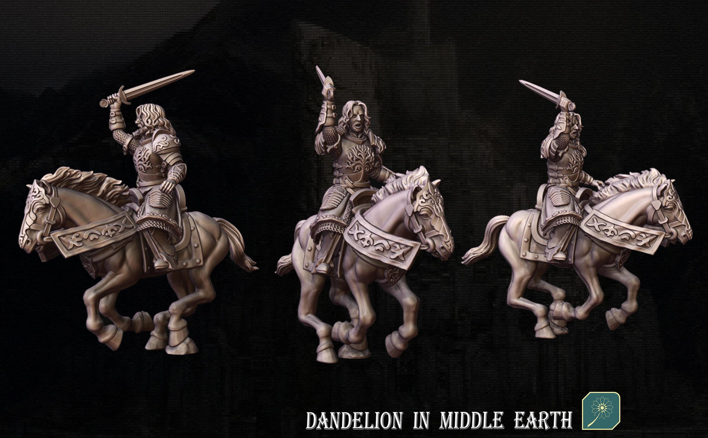 Captain of the Moonland Ranger foot and mounted armoured | Dandelion Miniatures | free people  | White City | 28mm | mesbg | lotr |