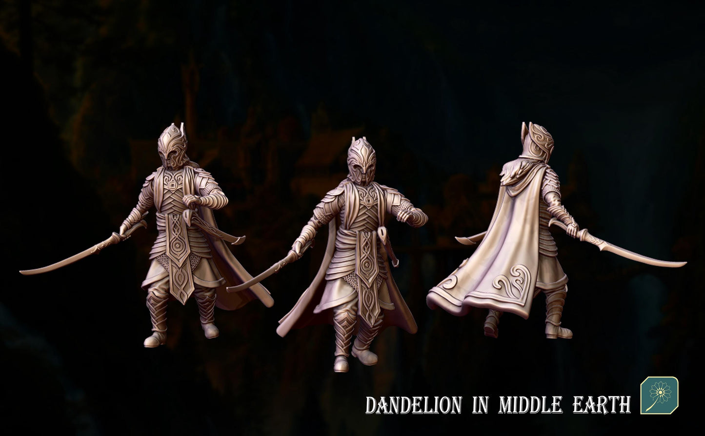 Deep Valley, The Mighty Blade Lord | Deep Valley Elves | Glorfindel | Dandelion in middle earth | elven warriors | mesbg | lotr | 28mm |