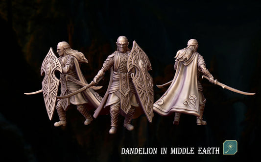 Deep Valley, Mighty Blade Lord no helmet  | Deep Valley Elves | Glorfindel | Dandelion in middle earth | elven warriors | lotr | 28mm |