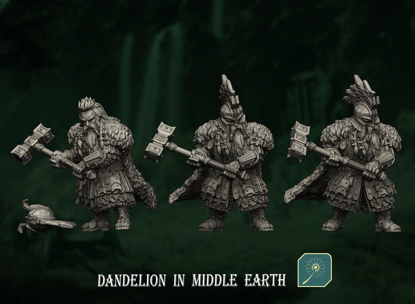 Dwarven King of Metal Mountain Foot & Mounted | iron Dwarves | Dandelion in middle earth | Dwarven | mesbg | lotr | 28mm |