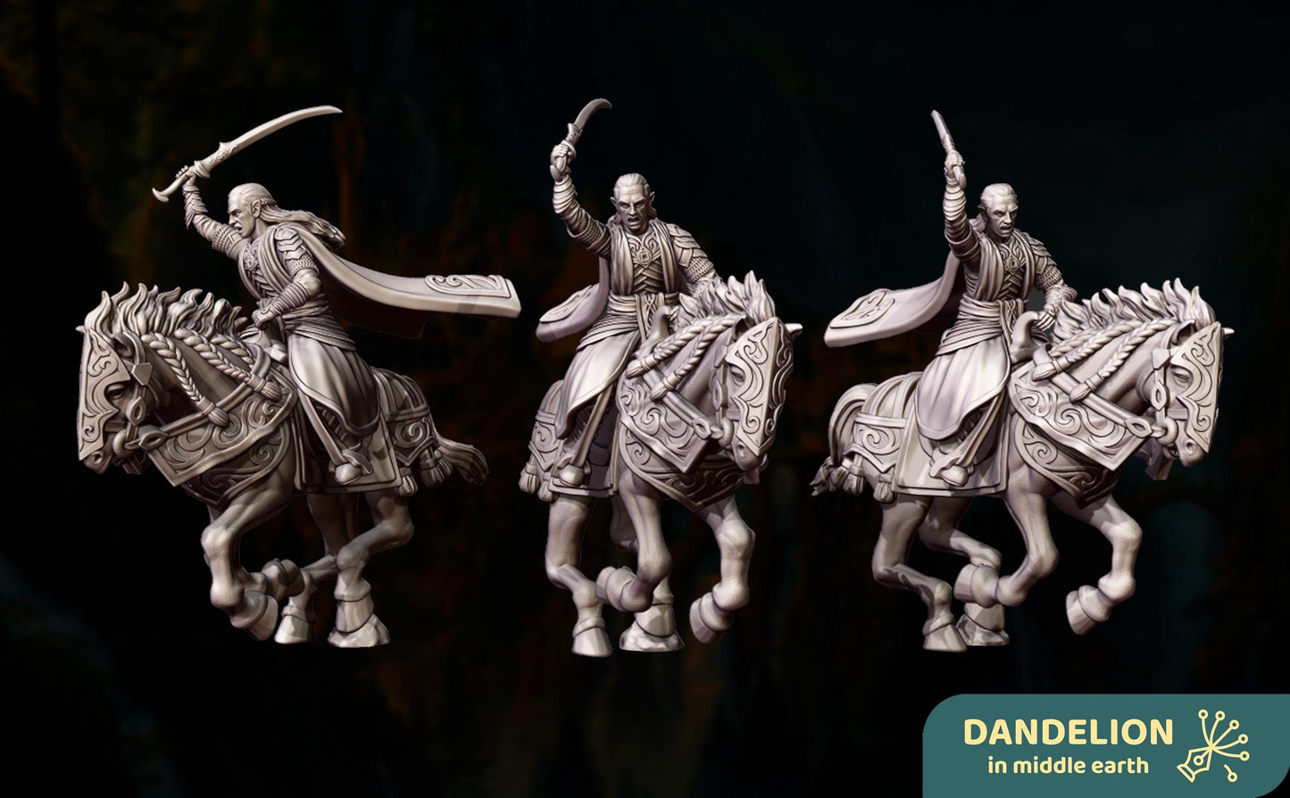 Deep Valley, Mighty Blade Lord no helmet  | Deep Valley Elves | Glorfindel | Dandelion in middle earth | elven warriors | lotr | 28mm |