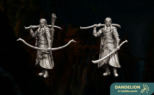 Deep Valley, The Twin Princes  | Elf Lord  | Dandelion in middle earth | Elladan & Elrohir | mesbg | lotr | 28mm |