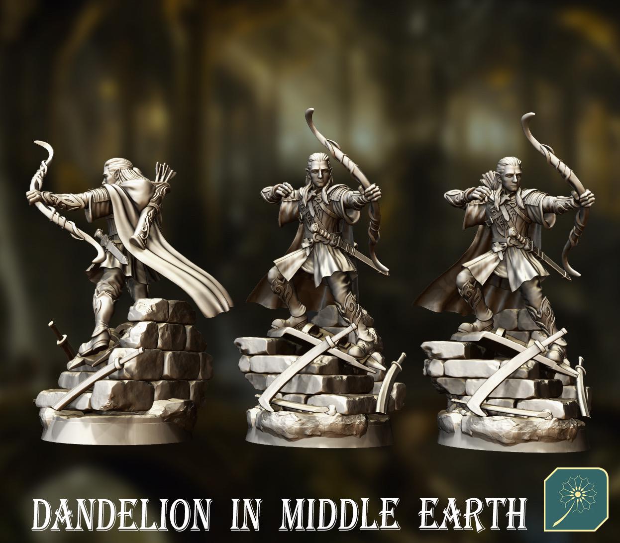 Wood Elf Prince  | Mirkwood  | Dandelion in middle earth | Helms Deep | elven Prince | mesbg | lotr | 28mm | Legolas