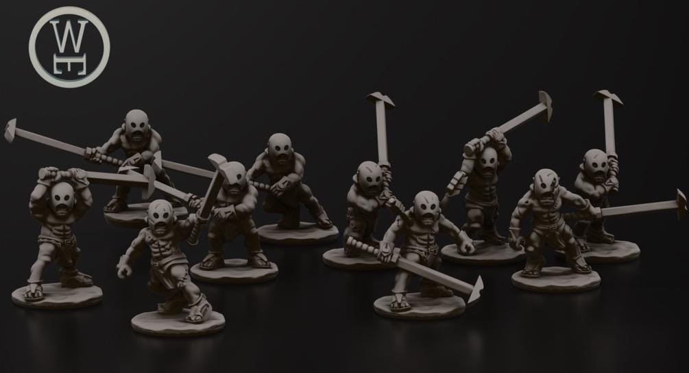 White Hand Khoru-kai Berserkers | Wakes Emporium | 10mm | Warmaster | lotr | Middle earth | Uruk