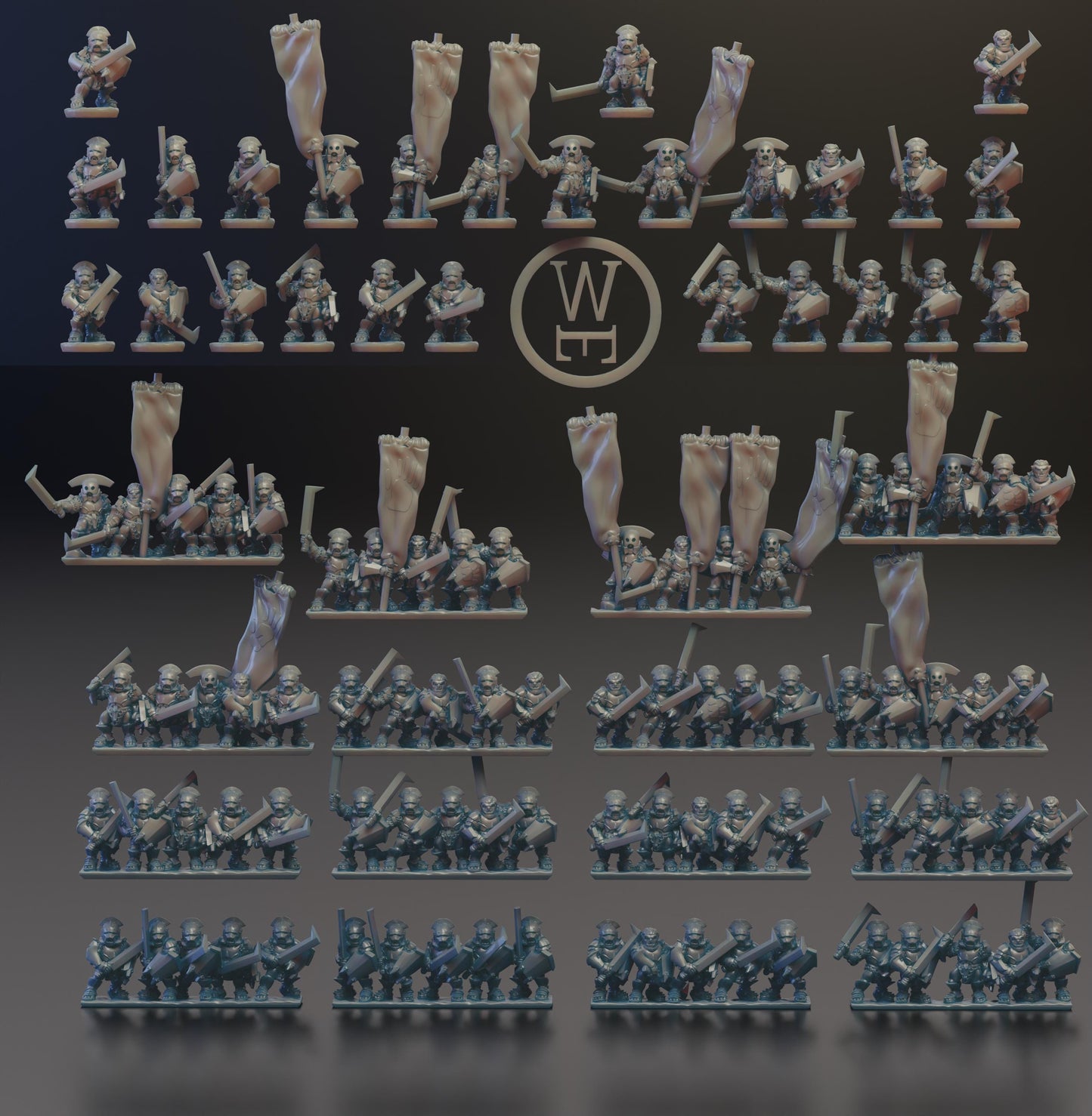 White Hand Khoru-kai Swordsmen | Wakes Emporium | 10mm | Warmaster | lotr | Middle earth | Uruk Hai | isengard