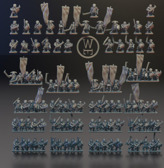 White Hand Khoru-kai Swordsmen | Wakes Emporium | 10mm | Warmaster | lotr | Middle earth | Uruk Hai | isengard