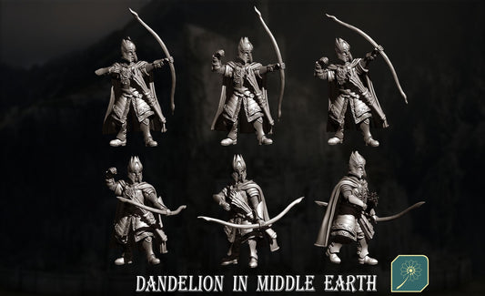 Citadel Guard of Guard Tower Archers | Dandelion in middle earth | Gondor | free people | White City | 28mm | mesbg | lotr |