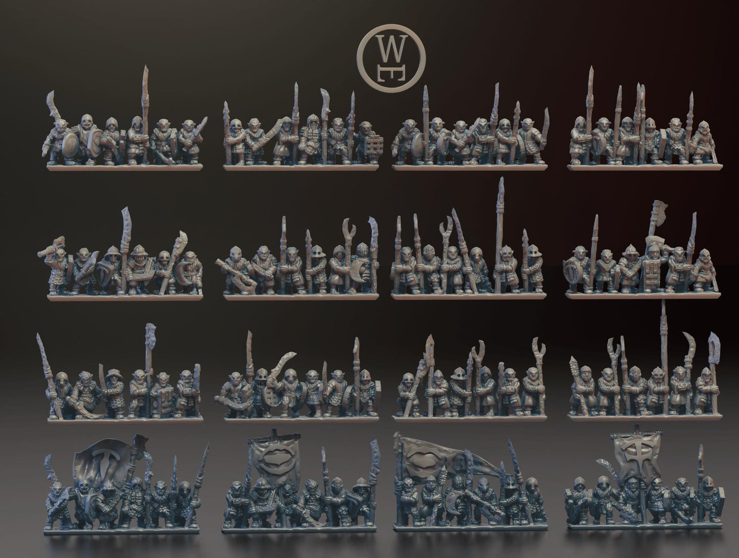 Morghei Orc Rabble  | Wakes Emporium | 10mm | Warmaster | lotr | Middle earth | Orcs | Mordor