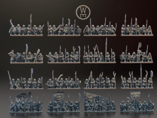 Morghei Orc Rabble  | Wakes Emporium | 10mm | Warmaster | lotr | Middle earth | Orcs | Mordor