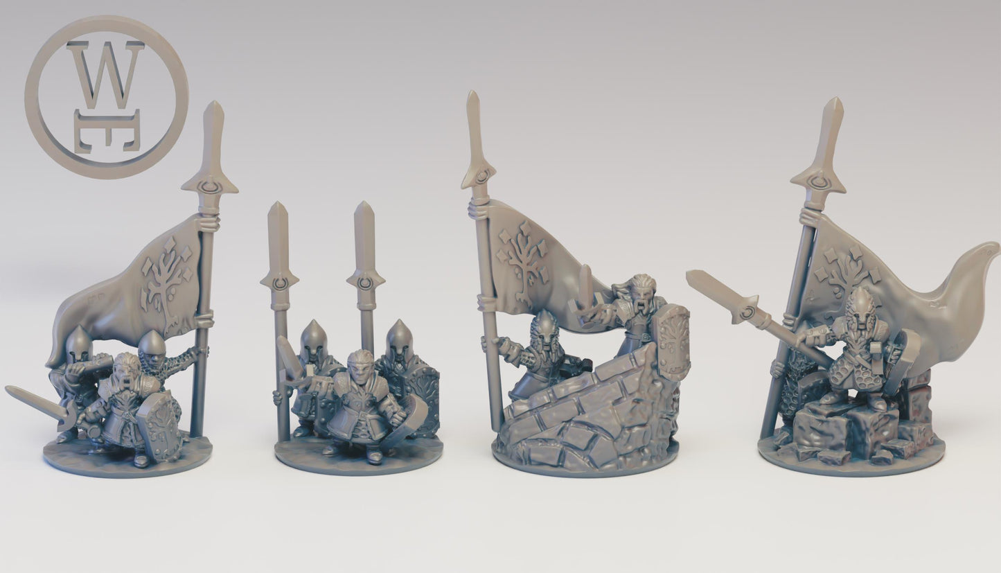 White Tree Commanders | Wakes Emporium | 10mm | Warmaster | lotr | Middle earth | Minas Tirith | Gondor