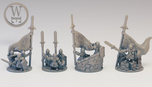 White Tree Commanders | Wakes Emporium | 10mm | Warmaster | lotr | Middle earth | Minas Tirith | Gondor