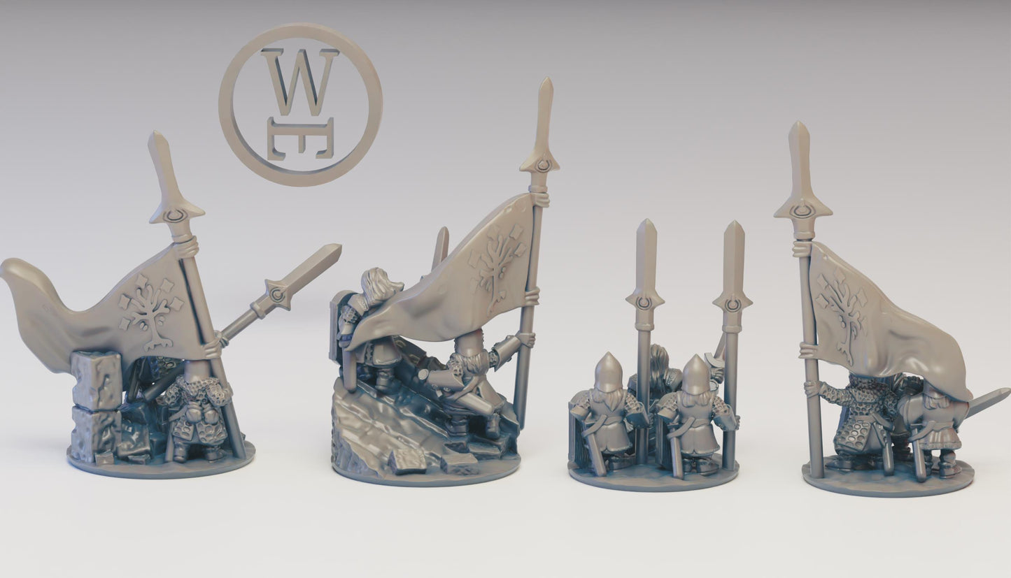 White Tree Commanders | Wakes Emporium | 10mm | Warmaster | lotr | Middle earth | Minas Tirith | Gondor