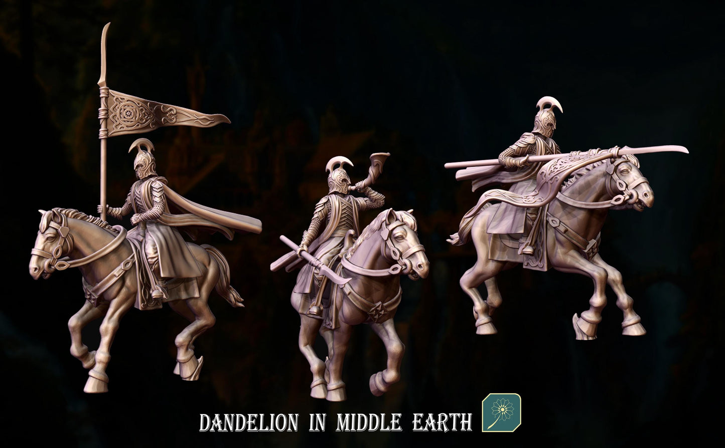Deep Valley Riders, Spears | Dandelion in middle earth | Rivendell Cavalry | mesbg | lotr | 28mm | Rivendell
