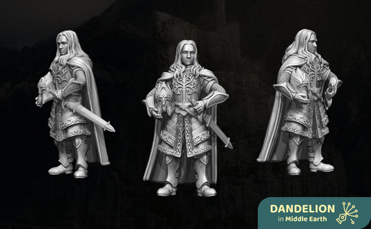 Captain of the Capital Guard & White Company | Dandelion Miniatures | free people  | White City | 28mm | mesbg | lotr | Gondor