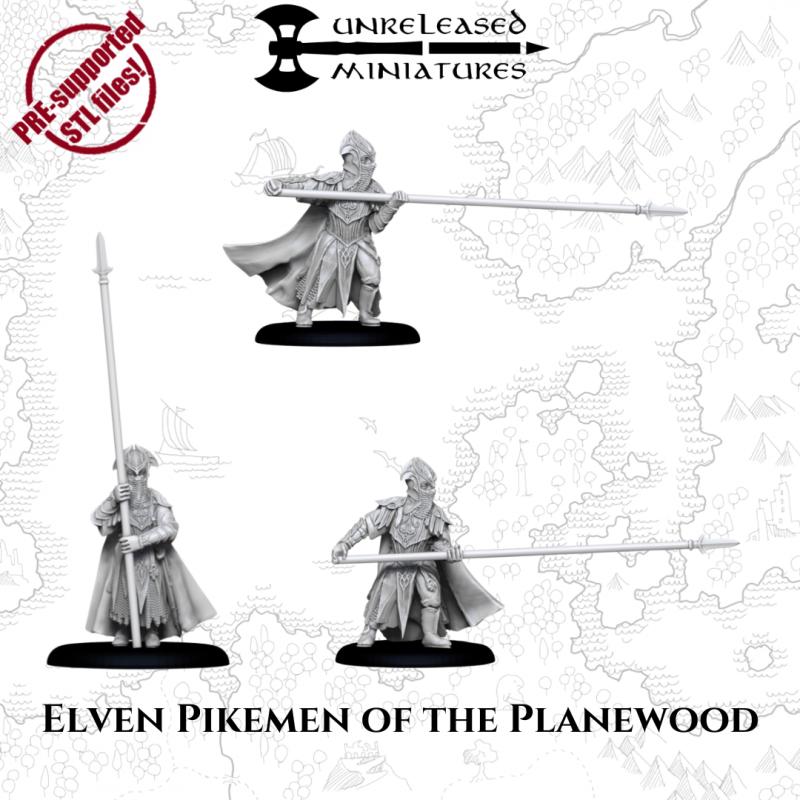 Elven pikemen of the Planewood | Unreleased Miniatures | Woodland Realm | Mirkwood | mesbg | lotr | 28mm |
