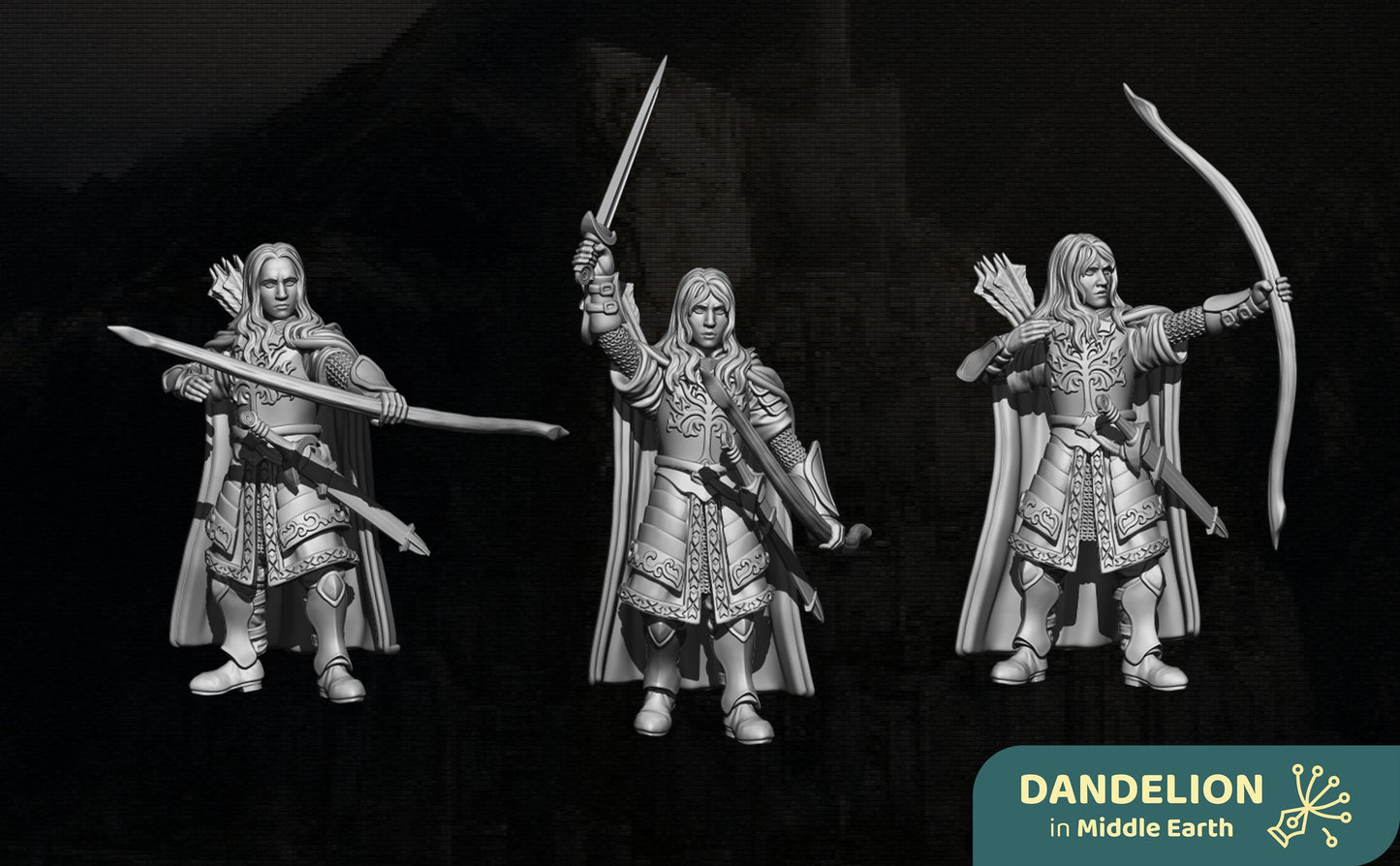 Captain of the Capital Guard & White Company | Dandelion Miniatures | free people  | White City | 28mm | mesbg | lotr | Gondor