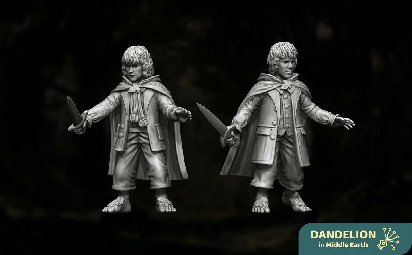 Hair Foot Halflings | Hobbits  | Dandelion in middle earth | The Shire| The fellowship | Merry & Pippin | mesbg | lotr | 28mm |
