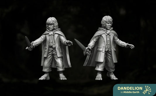 Hair Foot Halflings | Hobbits  | Dandelion in middle earth | The Shire| The fellowship | Merry & Pippin | mesbg | lotr | 28mm |