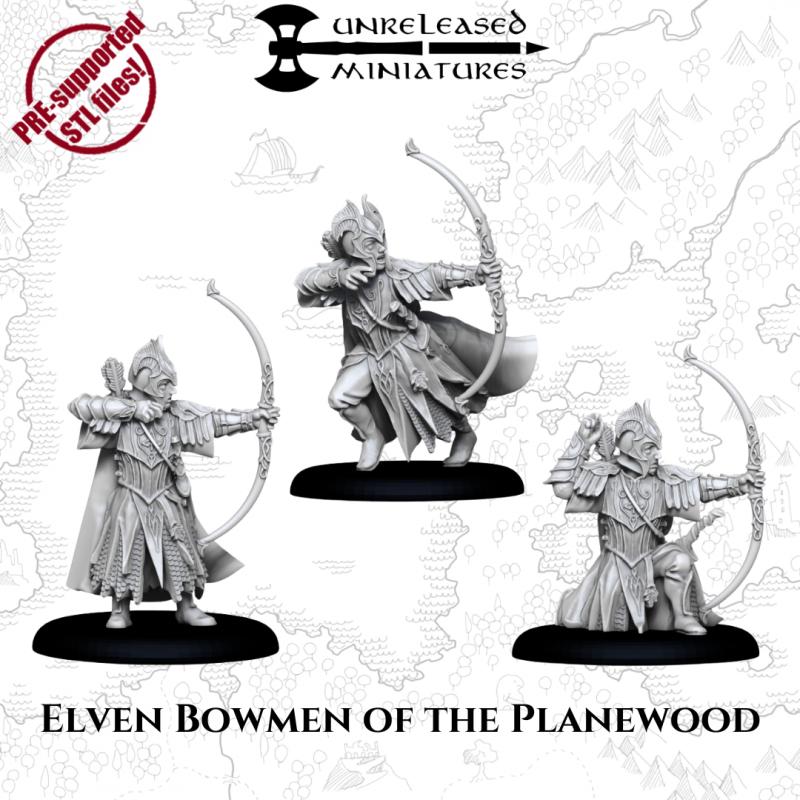 Elven Bowmen of the Planewood | Unreleased Miniatures | Woodland Realm | Mirkwood | mesbg | lotr | 28mm |