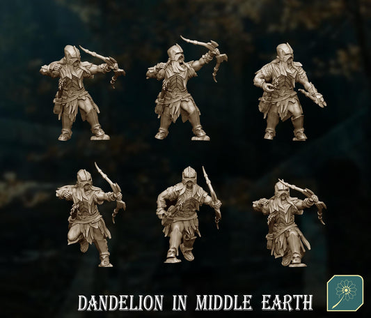 Half Orc scouts archers | Dandelion Miniatures | Uruk | White Hand | 28mm | mesbg | lotr | Beserker |