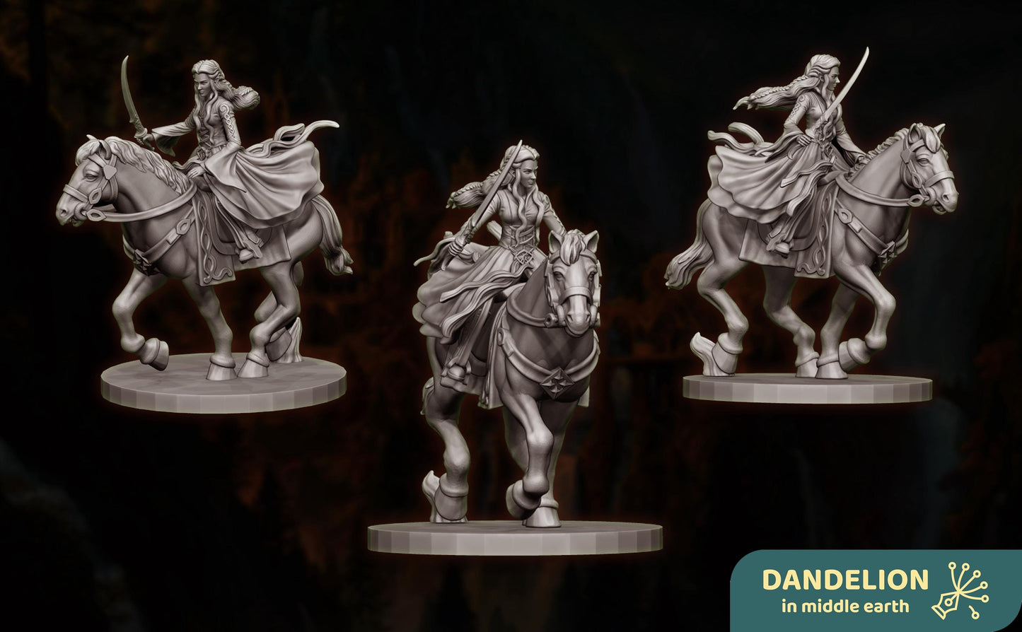 Deep Valley, Noble Maiden foot & mounted | Deep Valley Elves | Dandelion in middle earth | elven warriors | mesbg | lotr | 28mm | Arwen