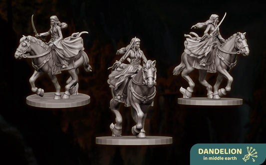 Deep Valley, Noble Maiden foot & mounted | Deep Valley Elves | Dandelion in middle earth | elven warriors | mesbg | lotr | 28mm | Arwen