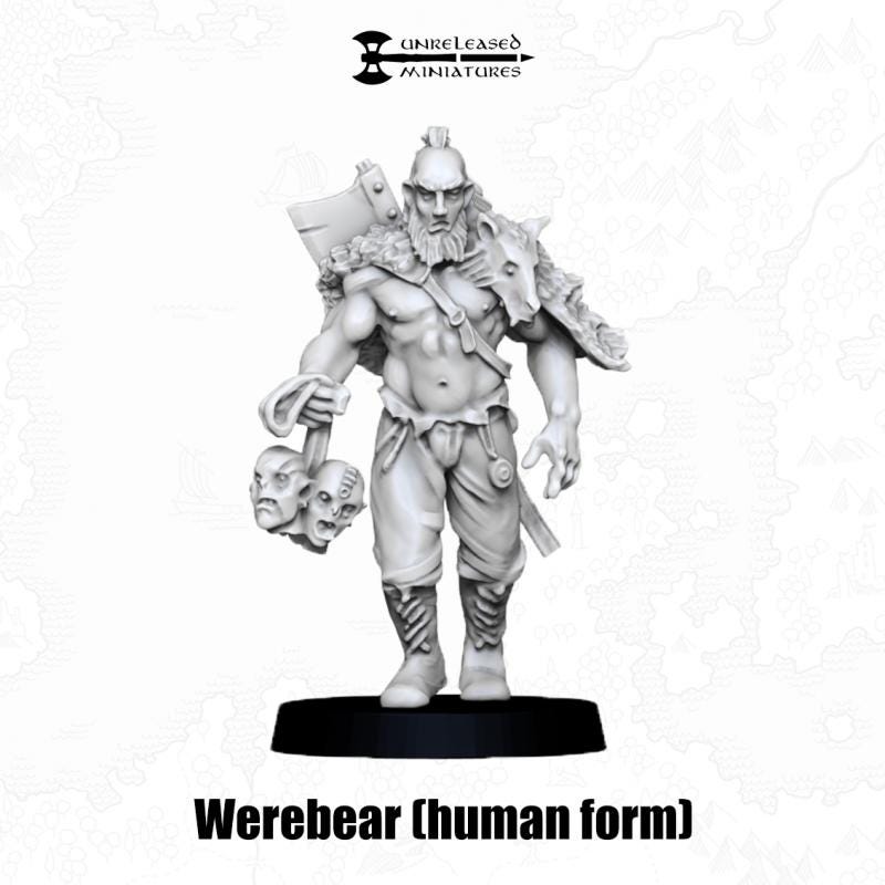 Werebear & Human Form | Unreleased Miniatures | Woodland Realm | Mirkwood | Beornings | mesbg | lotr | 28mm | The Hobbit | Beorn