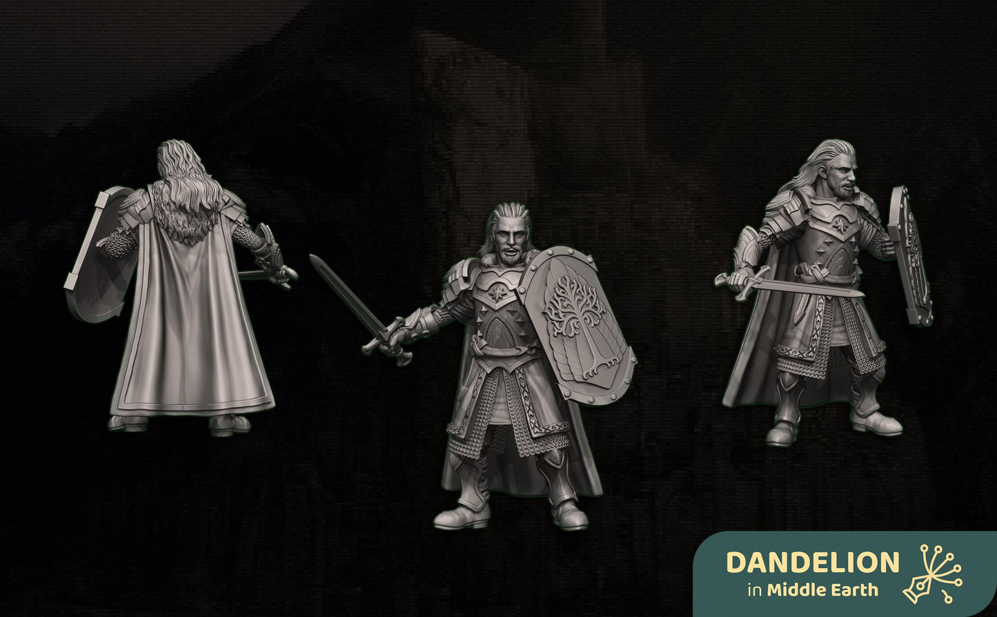 Last King of Guard Tower | Dandelion in middle earth | Gondor | Arnor  free people | White City | 28mm | mesbg | lotr |