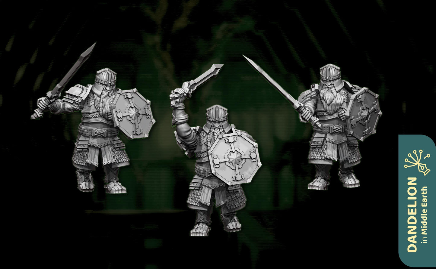 Lovely Mountain Swordman | Dandelion in middle earth | Dwarves | mesbg | lotr | 28mm | erebor | thror | thrain |