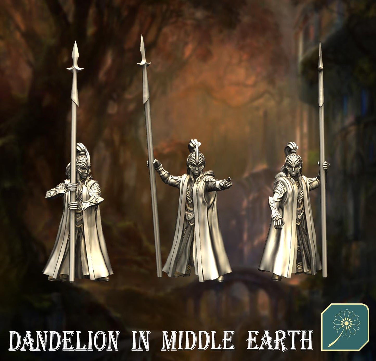Golden Wood Council Guard | Dandelion Miniatures | elven archers | mesbg | lotr | 28mm |
