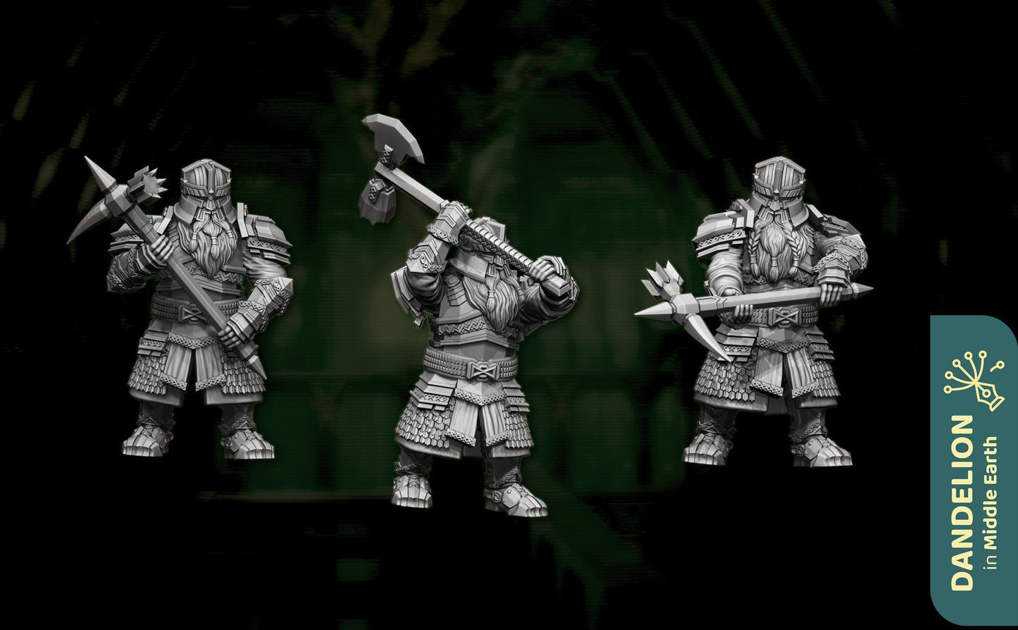 Lovely Mountain Hammerman | Dandelion in middle earth | Dwarves | mesbg | lotr | 28mm | erebor | thror | thrain |