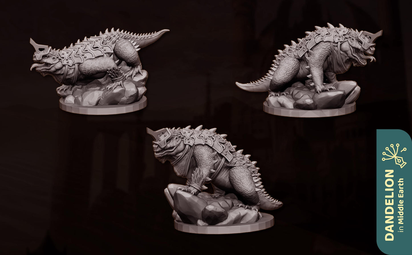 Eastern Empire, armoured earth dragon war drake | Dandelion in middle earth | Easterlings | Rhun | 28mm | mesbg | lotr |