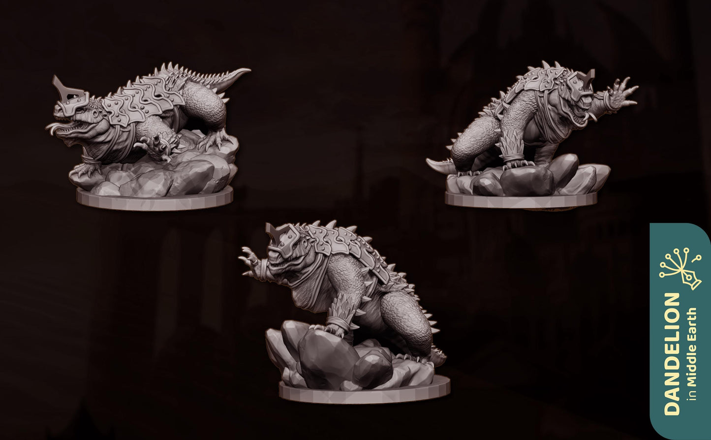 Eastern Empire, armoured earth dragon war drake | Dandelion in middle earth | Easterlings | Rhun | 28mm | mesbg | lotr |