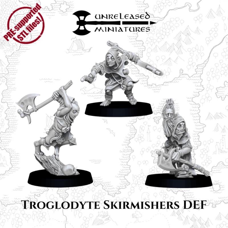 Troglodyte Skirmishers (Set 2)| Unreleased Miniatures |  mesbg | lotr | 28mm |