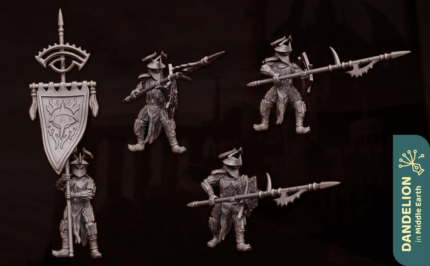 Eastern Empire, Black Dragon Pikemen | Dandelion in middle earth | Easterlings | Rhun | 28mm | mesbg | lotr |